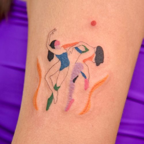 tatuaje ballet en color