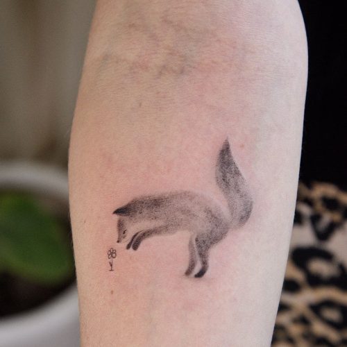tatuaje ilustración de zorro